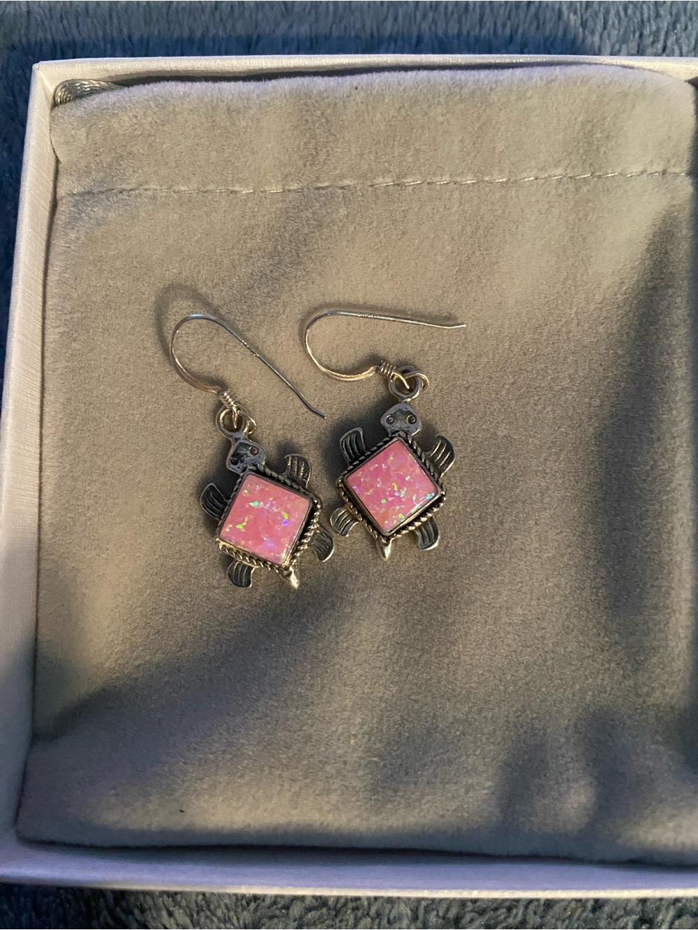 Pink Opal and Sterling Silver Earrings - Women Jewelry